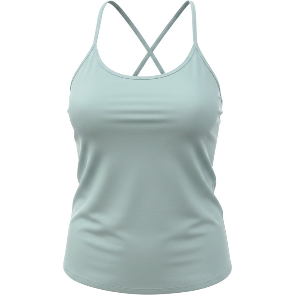 DSG Womens Strappy Movement Tank Cyan‎ Glass Heather Blue XL NWT UPF 50+